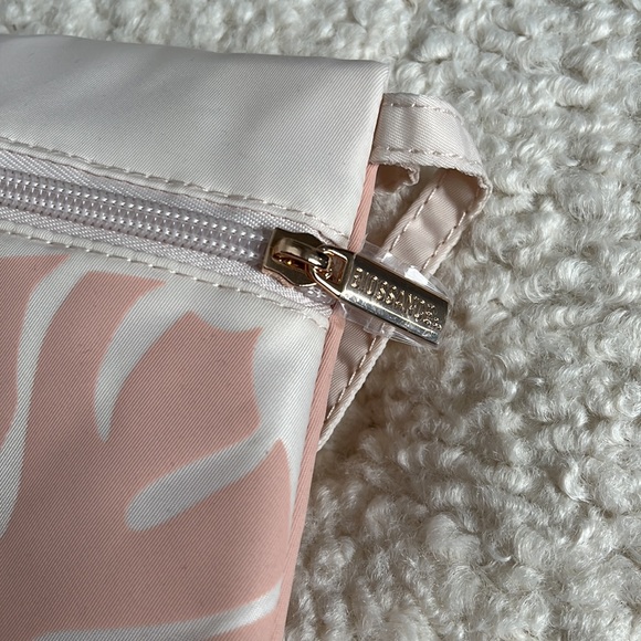 Biossance pink zippered travel cosmetic pouch with mirror in rose gold case new - Picture 3 of 8